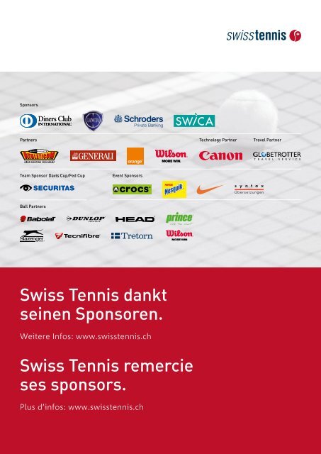 Programmheft - Tennis Zentralschweiz