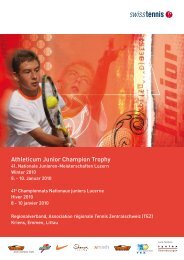 Athleticum Junior Champion Trophy - Tennis Zentralschweiz