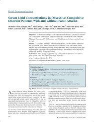 Serum Lipid Concentrations in Obsessive–Compulsive Disorder ...