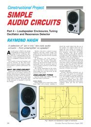 Loudspeaker Enclosures, Tuning Oscillator and Resonance Detector
