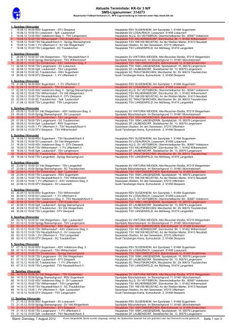 Der aktuelle Spielplan als PDF - TSV Emskirchen