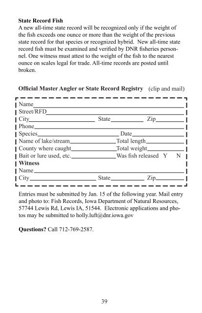 DNR Fishing Regulations 2012 - Marshall County