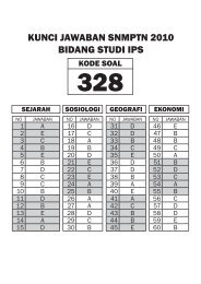 kunci jawaban snmptn 2010 bidang studi ips - Sony Sugema College