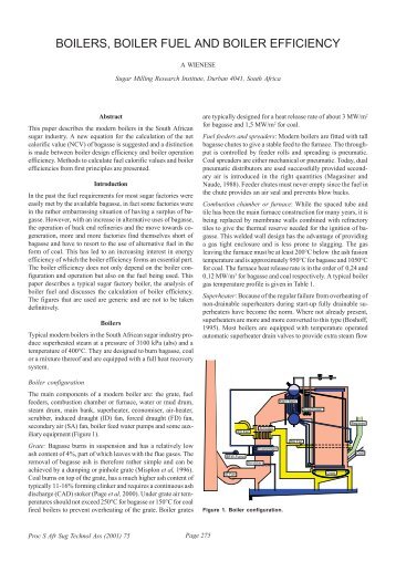 2001 Wienese, Boilers, boiler fuel and boiler efficiency - sasta