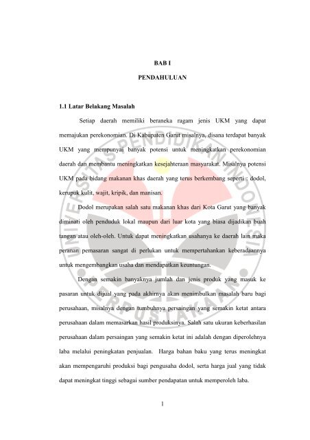 1 Bab I Pendahuluan 1 1 Latar Belakang Repository Upi