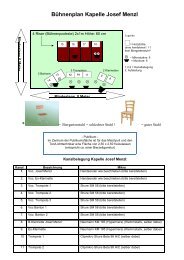 Bühnenplan KJM - Kapelle Josef Menzl