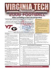 Hokies and Bulldogs to clash in the Georgia Dome - HokieSports