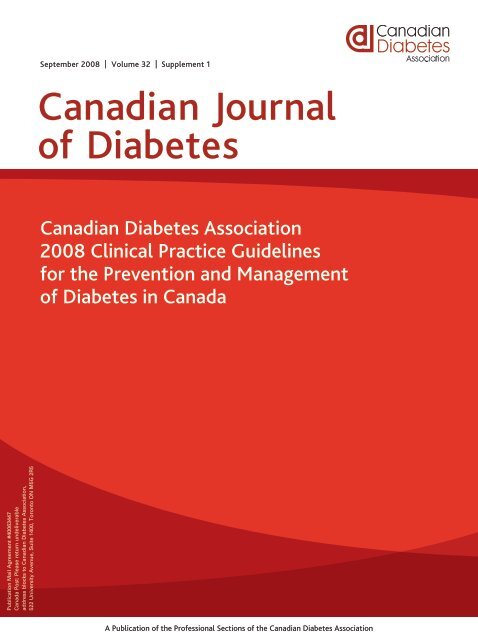 2008 Clinical Practice Guidelines - Canadian Diabetes Association