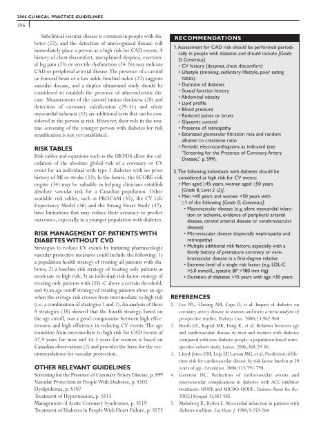 2008 Clinical Practice Guidelines - Canadian Diabetes Association