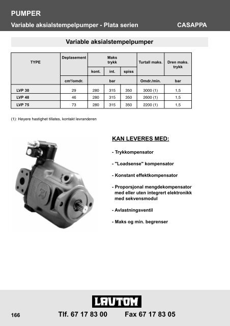 Aksialstempelpumper