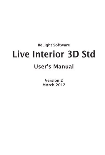 Live Interior 3D User's Manual - BeLight Software