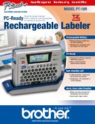 Rechargeable Labeler MODEL PT-18R - Brother