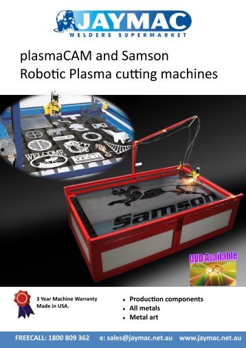 plasmaCAM and Samson Robotic Plasma cutting machines - Jaymac