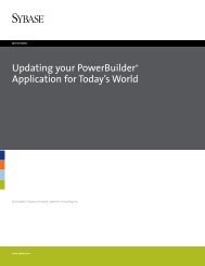 Updating your PowerBuilder Application for Today's World - Sybase