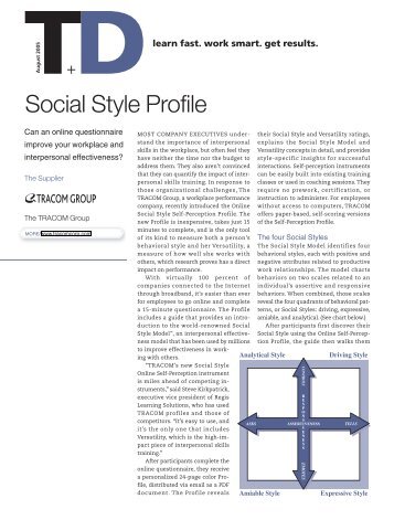 Social Style Profile - The TRACOM Group