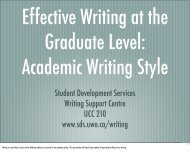 Effective Writing at the Graduate Level: Academic Writing Style