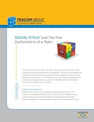 Social Style and Five Dysfunctions Whitepaper - The TRACOM Group