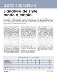 L'analyse de style, mode d'emploi - Banque & Finance