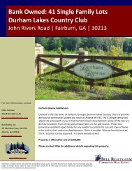 Bank Owned: 41 Single Family Lots Durham Lakes ... - Bull Realty