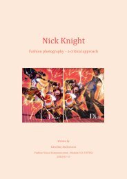 Nick Knight by Caroline Andersson - Textile and Fashion Management