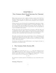CHAPTER 11 Two Gentzen Style Proof Systems for Classical Logic ...