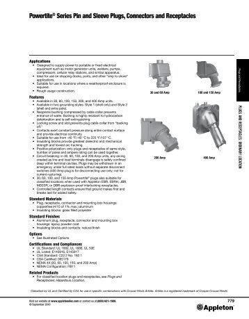 Powertite® Series Pin and Sleeve Plugs, Connectors and - Emerson ...