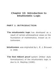 Chapter 10: Introduction to Intuitionistic Logic