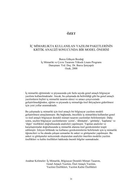 critical analysis of the absence of interior - Bilkent University
