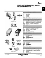 Pin and Sleeve Receptacles, Plugs, Connectors, and Interlocked ...