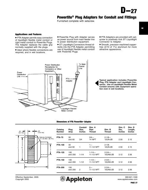 Pin and Sleeve Receptacles, Plugs, Connectors, and Interlocked ...