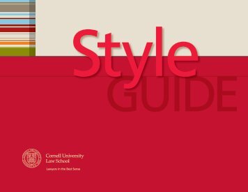 Cornell Law School Visual Style Guide