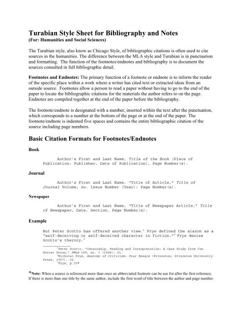 turabian format book review example