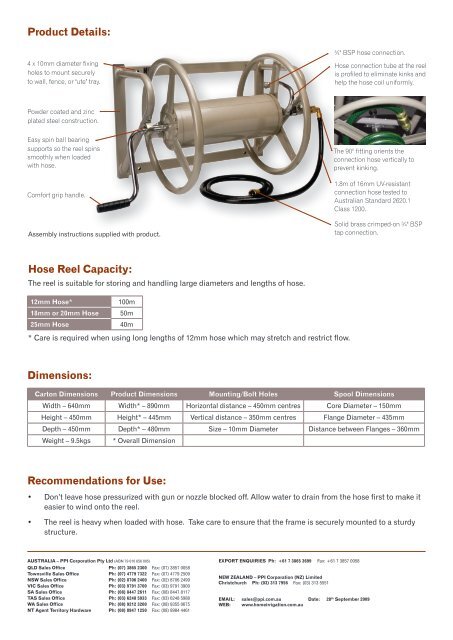 Heavy Duty Hose Reel.pdf - PPI Corporation