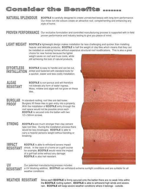 ecotile recycled plastic roof tiles (286kb)