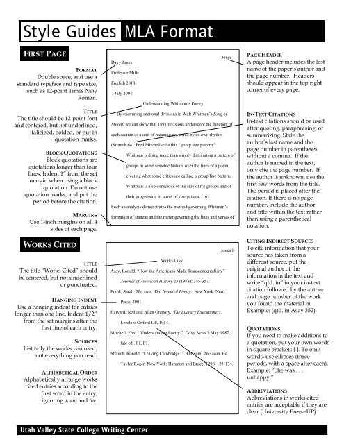 mla format alphabetical order