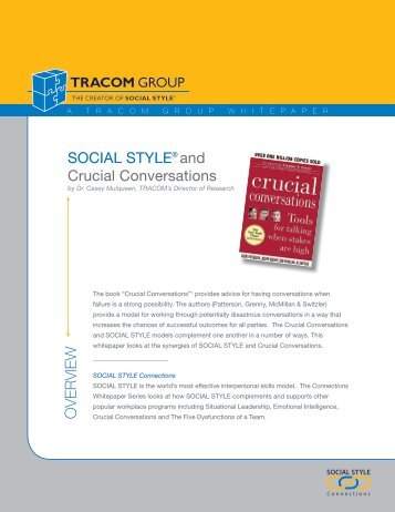 Social Style and Crucial Conversations Whitepaper