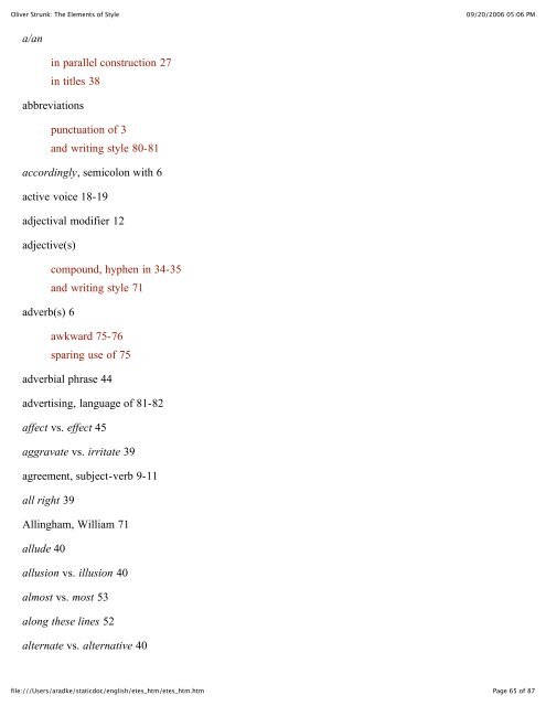 Oliver Strunk: The Elements of Style - Evernote