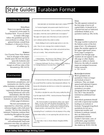 turabian formatting endnote citations