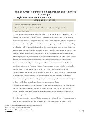 4.4 Style in Written Communication - Saylor.org