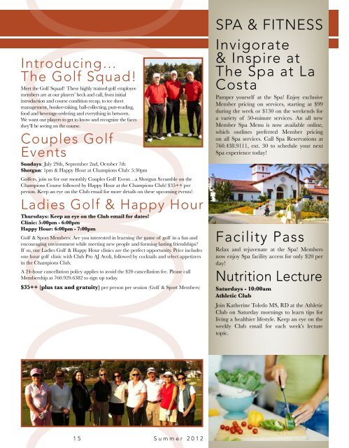 Volume III Issue I - The Club at La Costa