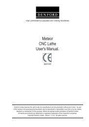 Meteor CNC Lathe User's Manual. - Denford CAD CAM CNC Forum