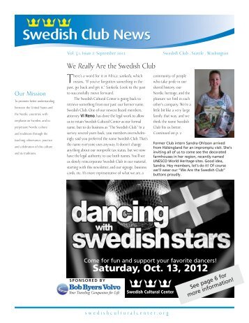 Saturday, Sunday Nov. 3 and Nov. 4 - Swedish Cultural Center