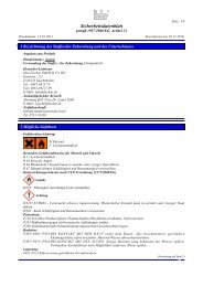 Sicherheitsdatenblatt - Otto Fischar GmbH und Co. KG