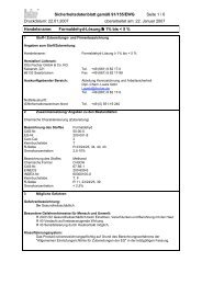 Sicherheitsdatenblatt - Otto Fischar GmbH und Co. KG