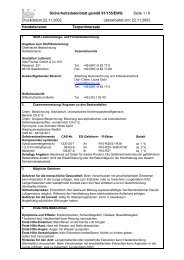 Sicherheitsdatenblatt - Otto Fischar GmbH und Co. KG