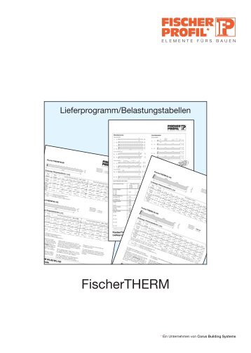 FischerTHERM - Belastungstabellen