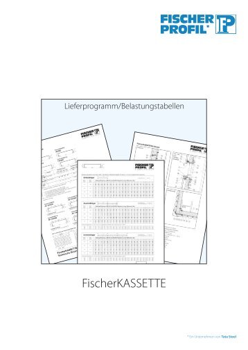 FischerKASSETTE Lieferprogramm/Belastungstabellen