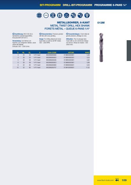 PRODUKTKATALOG PRODUcT cATALOG ... - Fisch-Tools