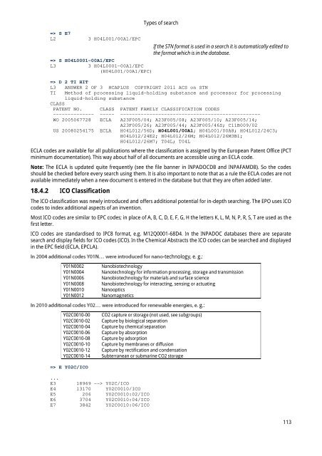 Search options available in STN databases - FIZ Karlsruhe