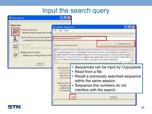 Multifile Patent Sequence Searching on STN - STN International